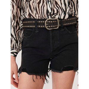 NWT Free People We The Free Alpine Studded Belt / Black